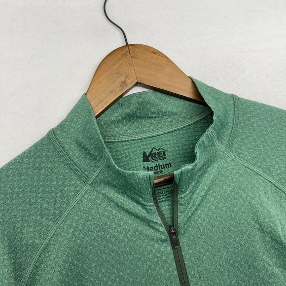 Rei Co-Op Other - REI Co-op Midweight Base Layer Shirt men's Medium Green Quarter Zip Pullover